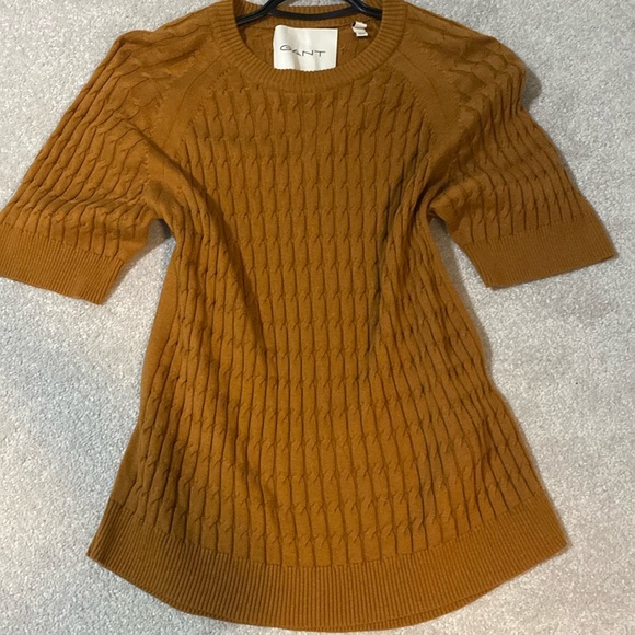 Rust/ Mustard mid sleeve sweater - Picture 4 of 6